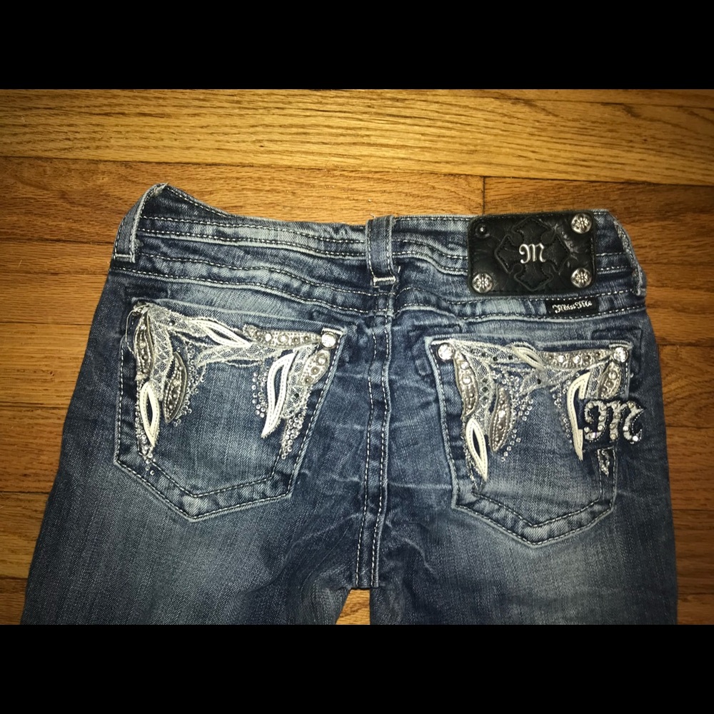 Miss me jeans bling crystals 26 *rare*